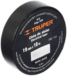Изолента, акрил, ширина 19 мм черная TRUPER 12500 ― TRUPER SHOP