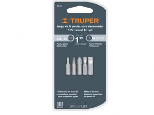 Набор бит TRUPER повышенной прочности P5-15, сталь S2 17780 ― TRUPER SHOP